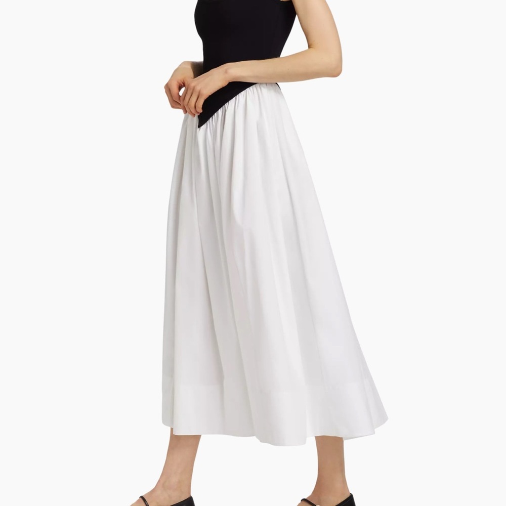 Ronny Kobo Collection Colorblock knit dress white and black